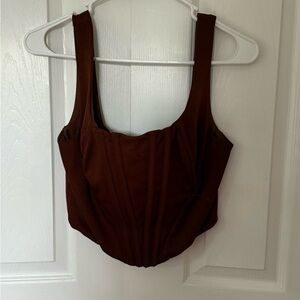 SHEIN Dark Brown Crop Top